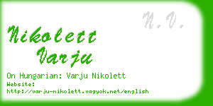 nikolett varju business card